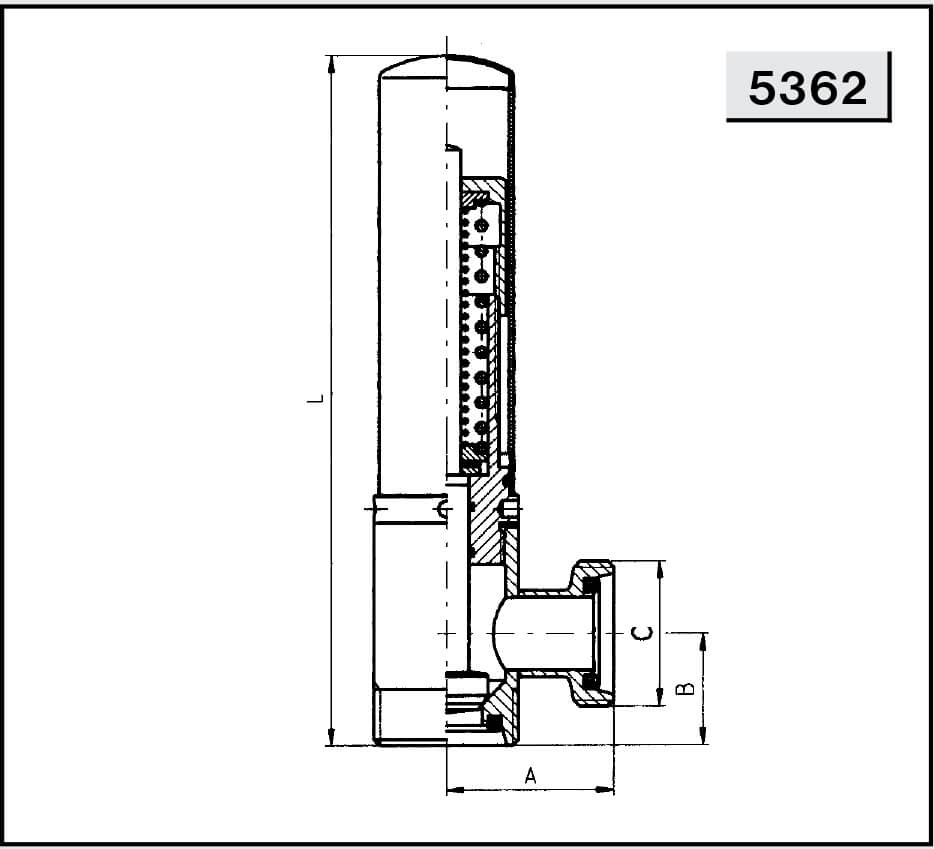Ограничительный клапан угловой 90° NIOB 5362 р/р