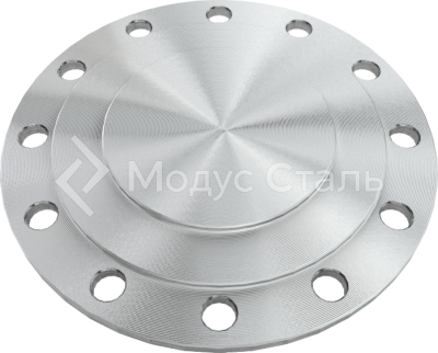 Заглушка фланцевая АТК 24.200.02-90 Исполнение 4 PN-160, Dn 20, 20 мм, сталь 12х18н10т, отверстия 4, болты М16