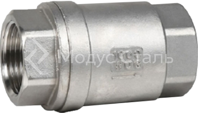 Клапан обратный муфтовый, ISO, Dn 50 (2'' дюйм), сталь AISI 304