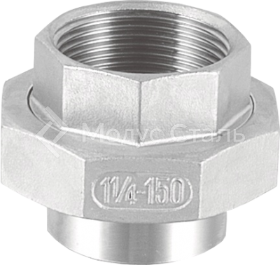 Муфта американка ВР С, ISO, Dn 15 (1/2'' дюйм), сталь AISI 316