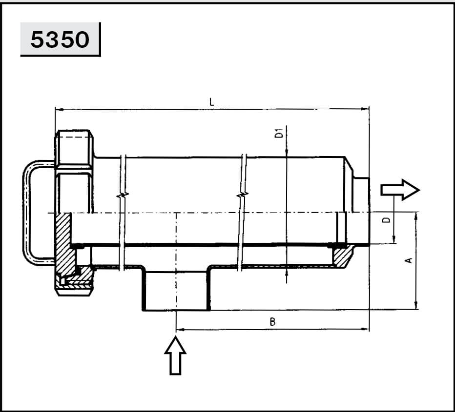 Фильтр трубный угловой NIOB FLUID 5350 с/с