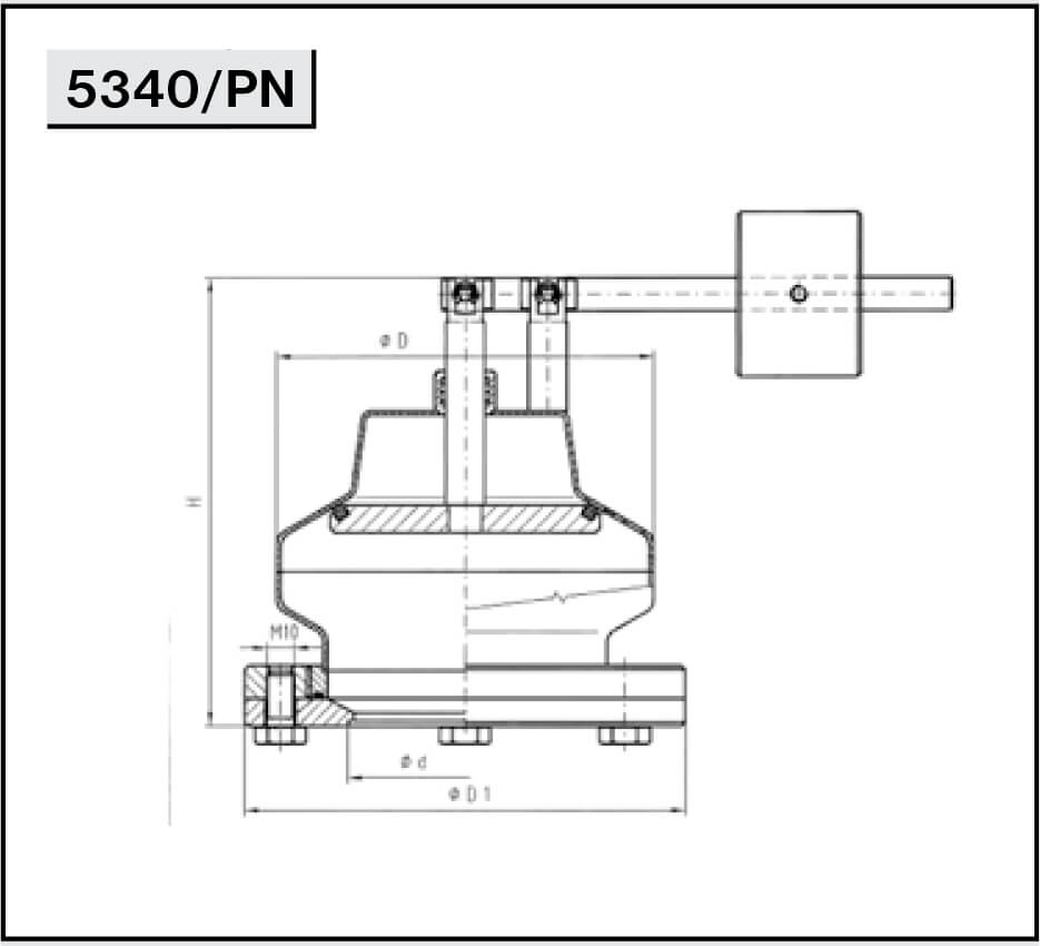 Вакуумный кран с грузом NIOB FLUID 5340/PN ПН