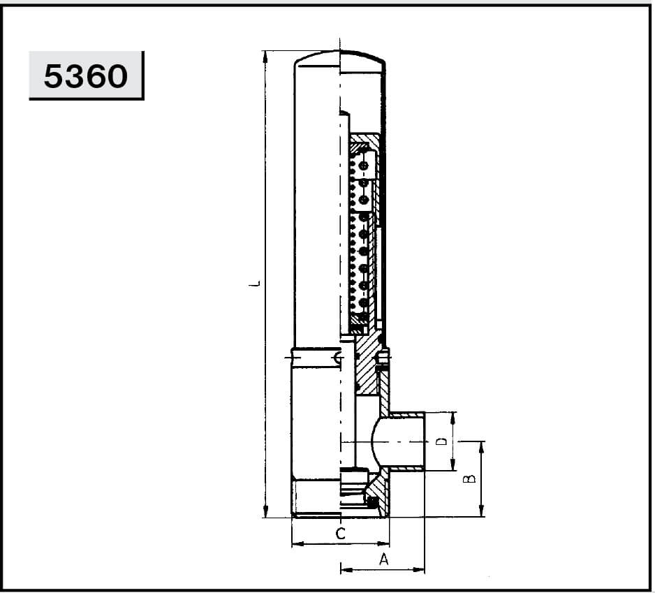 Ограничительный клапан угловой 90° NIOB FLUID 5360 р/с