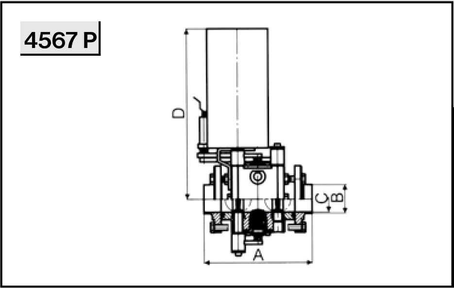 NIOB 4567 P Лекажный двухфланцевый межфланцевый дисковый затвор с пневмоприводом
