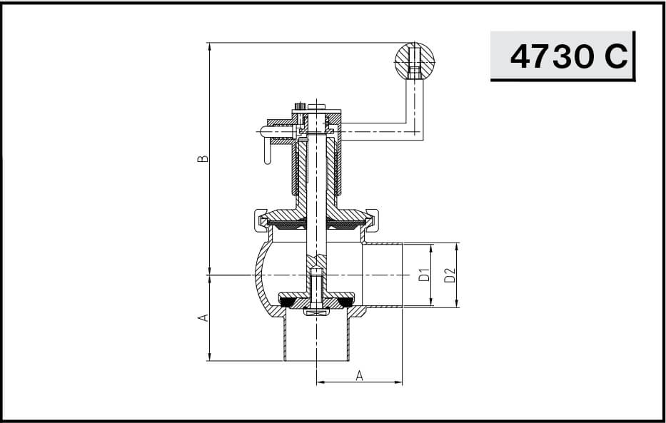 NIOB 4730 C седельный клапан угловой Тип L с/с